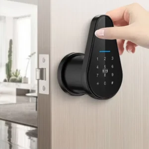 Tuya Smart Life Deadbolt Lock with No-Drill Installation, Biometric Fingerprint, Electronic Access and Remote Bridge Support