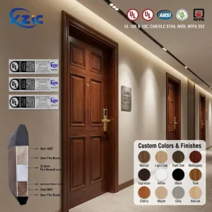 UL 10C Certified Wood Fire Door with Smoke and Draft Control, 20/60/90-Minute Ratings