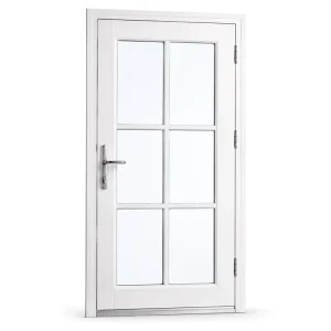 UPVC Casement Door Double Glazed Waterproof Exterior Front Entry Door Thermal Insulation Villa House