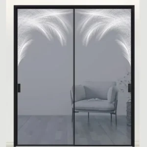 Ultra Clear Changhong Glass Titanium Magnesium Alloy Door Minimalist Interior Door Customization Supported
