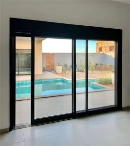 Ultra-Narrow Waterproof Aluminum Alloy Glass Sliding Door Partition for Exterior Balcony and Apartment Interiors