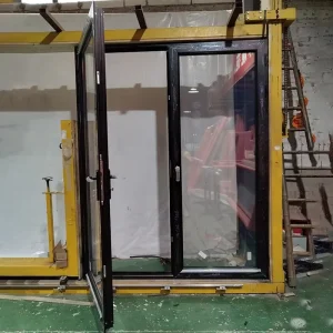 Veranda Swing Glass Door with Aluminum Frame, Safety Glass, and Double Glazing