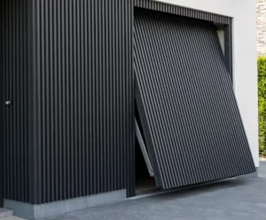 Vertical Bi-Folding Tilt-Up Deco Batten Slatted Aluminium Grille Garage Door for Villas
