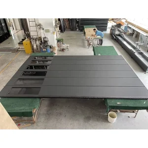 Vertical-Opening Aluminum Roller Shutter Garage Door with Black Window