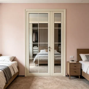Victorian Glass Aluminum Alloy Door Anti-Corrosion Sound Insulation Bathroom Living Room Bedroom