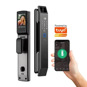 Video Intercom App WiFi Face Recognition Biometric Fingerprint Automatic Digital Smart Door Lock