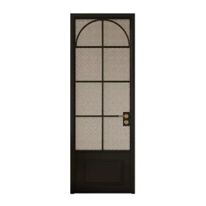 Vintage French-Style Manual Aluminum Alloy Glass Swing Door, Waterproof, for Bathroom, Hotel, and Villa Use