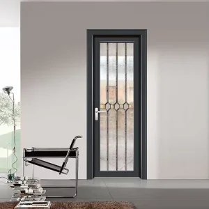 WANJIA Aluminium Door Exterior House Door Tempered Glass Casement Doors