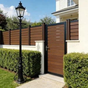 WPC Fence Panels for Home Garden Rot Proof Eco-Friendly Custom Color and Size
