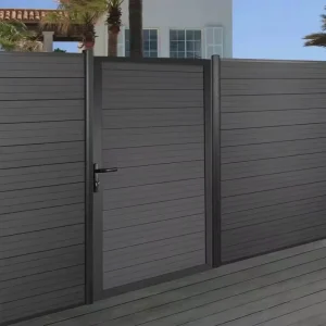 WPC Fence with Durable Performance Modern Design Eco Friendly 3D Modeling for Economical Yard Fence Installation