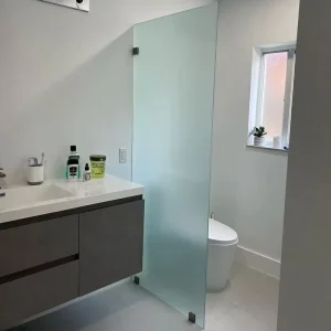 Walk-In Shower Door with Frosted Glass