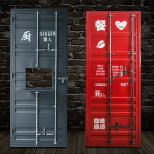 Washroom and Kitchen Container-Style Metal Swing Door, Custom Size, for Bars and Restaurants