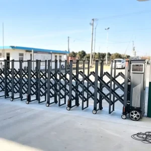 Waterproof Aluminum Alloy Automatic Telescopic Retractable Remote-Controlled Security Gate for Factory Parking Access