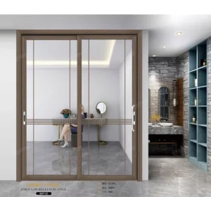 Waterproof Aluminum Frame Sliding Door for Balconies and Terraces with Roller System