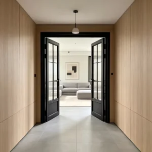 Waterproof Aluminum Swing Door Design Apartment Balcony Swing Door
