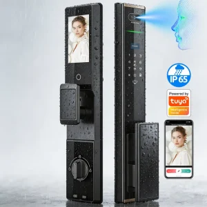 Waterproof Automatic 3D Face Recognition Biometric Electronic WiFi Digital Fingerprint Gate Smart Door Lock with Camera