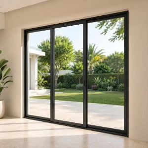 Waterproof Floor-to-Ceiling Four-Panel Aluminum Glass Sliding Door for Coastal Villa and Balcony