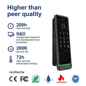 Waterproof Keyless Entry Electronic Keypad Smart Rim Lock