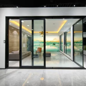 Waterproof Modern Aluminum Sliding Glass Door with Finished Surface for Outdoor Use in Apartments and Villas