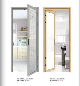 Waterproof PT Glass Security Swing Sliding Door for Toilet, House, and Balcony
