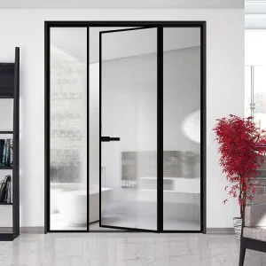 Waterproof Postmodern Shower Partition Sliding Glass Door Tempered Glass Brushed Finish for Interior Bedroom Use