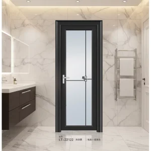 Waterproof Sliding Glass Swing Door for Indoor and Outdoor Bathroom, Garden, or Warehouse Use