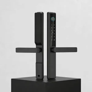 Waterproof Smart Door Lock with Fingerprint Recognition Card Key Code App for Home Office Aluminum Sliding Door