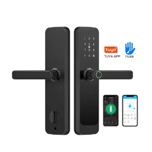 Waterproof Smart Lock for Front Door WiFi Aluminum Fingerprint Recognition Keyless Electronic Handle