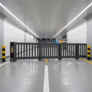 Waterproof Trackless Aluminum Alloy Linear Sliding Telescopic Gate for Community Main Entrance