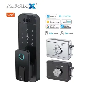 Waterproof Wi-Fi Bluetooth Electronic Rim Lock with Fingerprint and Face Recognition