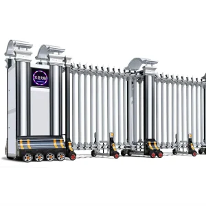 Weather-Resistant Stainless Steel Electric Retractable Folding Gate for Villa Driveway