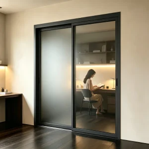 Weatherproof UPVC Sliding Door Anti Corrosion PVC Sliding Balcony Door Double Glazed for Tropical Rainy Coastal Areas