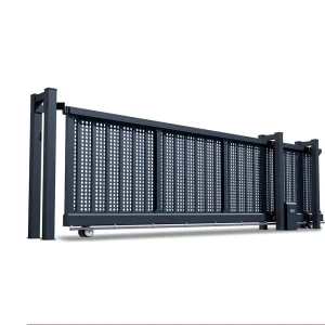 Wheel-Free Suspended Sliding Gate, Wind Resistant Metal, for Factory and Industrial Park Entrances
