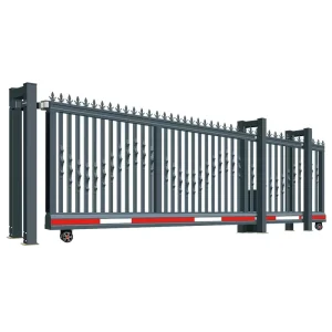 Wheel-Free Wind-Resistant Custom Metal Suspended Sliding Gate for Factory and Industrial Park
