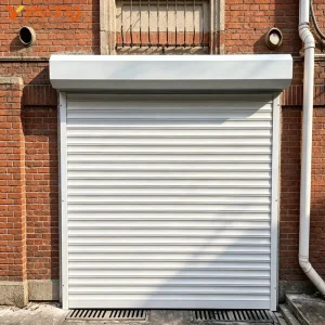 White Aluminum Automatic Roller Shutter Door for Showrooms and Storefronts