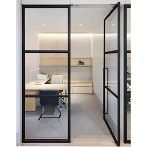 White Aluminum Framed Glass Shower Door Modern Design Waterproof 5 Year Warranty for Hotel Balcony and Apartment Use