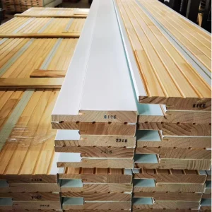 White Primed Decorative Wood Door Jamb Frame Pine Wood MDF Finger-Joint Moulding Internal Door Casing