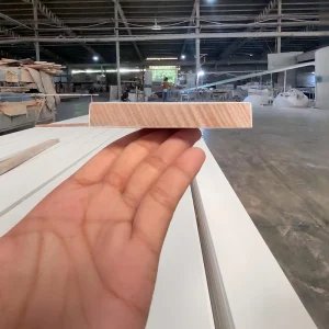 White Primed Flat Moulding S3S S4S Trim Board for Door Window Casing and Baseboard