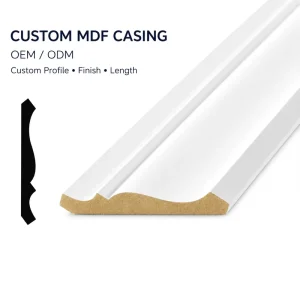 White Primed MDF Casing Moulding Door and Window Trim Interior Decorative Profile