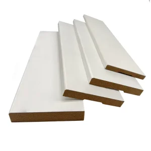 White Primed MDF Flat Moulding S3S Trim Board for Door Window Casing and Baseboard
