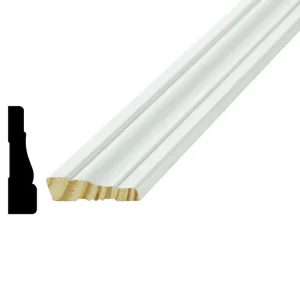 White Primed MDF Interior Pine Door Casing Wood Trim for Hotel Applications
