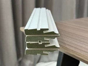 White Primed MDF and Pine Wood Interior Door Casing Trim for Hotel