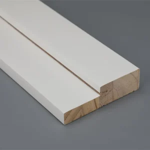 White Primed Modern Decorative Line Wood MDF Door Jamb Moulding Door Frame Trim Ready To Paint For Hotel Use