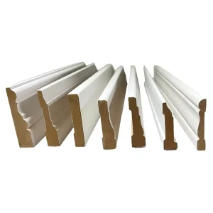 White Primed Modern Poplar Wood Moulding Trim Door Window Pine Casing S4S Skirting Baseboard
