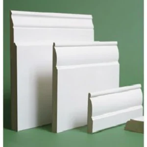 White Primed Modern Solid Pine Wood and MDF Decorative Line Door Casing Mouldings