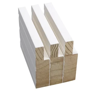 White Primed Pine Door Jamb Door Frame Moulding for Apartment Interior Projects Modern Design Ready to Paint