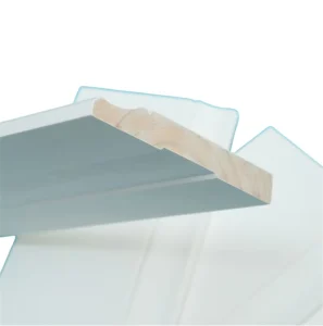 White Primed Pine Wood MDF Modern Interior Waterproof Skirting Baseboard Moulding Door Casing Hotel Use