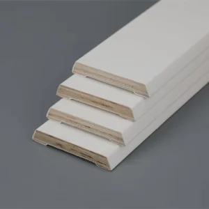 White Primed Wood Casing Moulding and Door Frame Trim, Ready to Paint, for Interior Projects