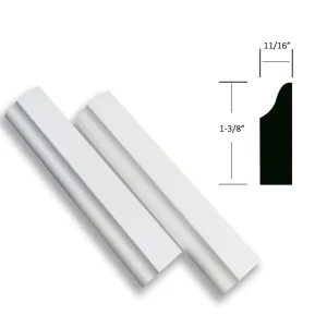 White Primed Wooden Door Casing Moulding, Door Stop