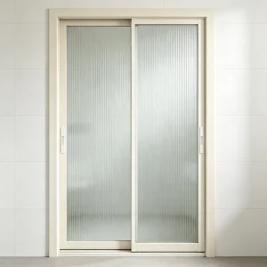 White Vinyl UPVC Sliding Patio Door Energy Efficient Anti-UV Plastic Sliding Glass Door for Exterior Balcony Terrace